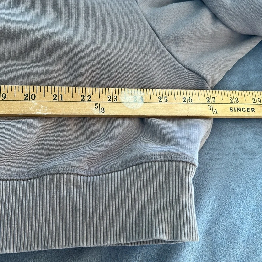 Pink v neckline cropped sweatshirt in mauve brown fleece long sleeves Sz xxl - Picture 6 of 8